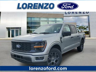 2026 Ford F-150 STX in Iconic Silver Metallic — front three-quarter view