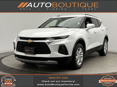 2021 Chevrolet Blazer LT in Summit White — front three-quarter view
