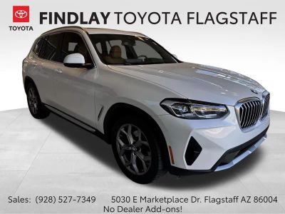 2022 BMW X3 sDrive30i in Mineral White Metallic — front three-quarter view