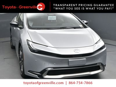 2025 Toyota Prius Plug-in Hybrid XSE Hatchback — rear three-quarter view