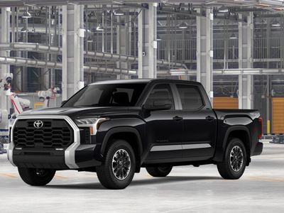 2026 Toyota Tundra SR5 in Midnight Black Metallic — front three-quarter view