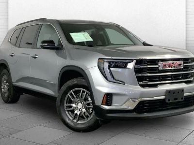 2025 GMC Acadia Elevation in Sterling Metallic — front three-quarter view