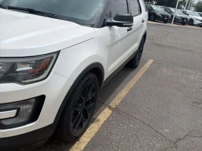 2017 Ford Explorer Sport in White Platinum Clearcoat Metallic — front three-quarter view