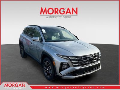 2026 Hyundai TUCSON Limited in Shimmering Silver — front three-quarter view