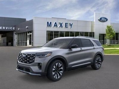 2026 Ford Explorer Platinum™ in Carbonized Gray Metallic — front three-quarter view