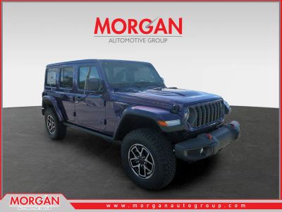 2026 Jeep Wrangler Rubicon in Purple — front three-quarter view