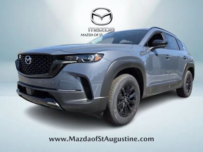 2026 Mazda CX-50 Hybrid Premium in Gray — front three-quarter view