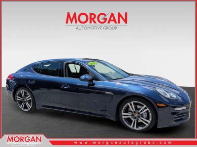 2015 Porsche Panamera 4 in Dark Blue Metallic — front three-quarter view