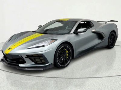 2023 Chevrolet Corvette Stingray 3LT in Hypersonic Gray Metallic — front three-quarter view