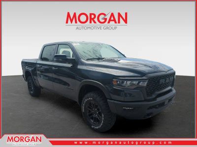 2026 Ram 1500 Rebel in Blue — front three-quarter view