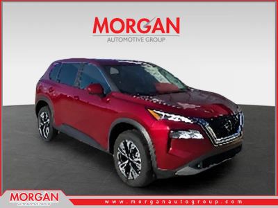 2023 Nissan Rogue SV in Red — front three-quarter view