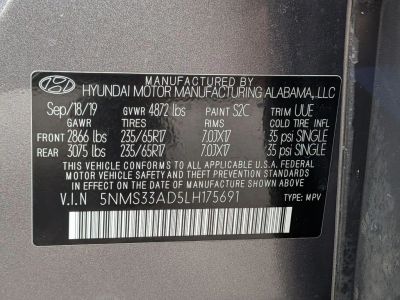 2020 Hyundai Santa Fe — photo 22 view