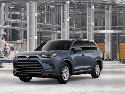 2026 Toyota Grand Highlander XLE in Storm Cloud — front three-quarter view