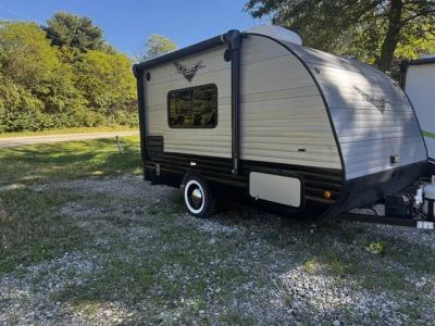 2021 Riverside RV Retro 135 — front three-quarter view