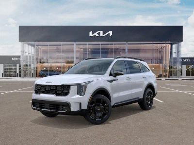 2026 Kia Sorento X-Line EX in Glacial White Pearl — front three-quarter view