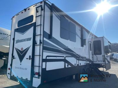 2021 Grand Design Momentum — rear three-quarter view
