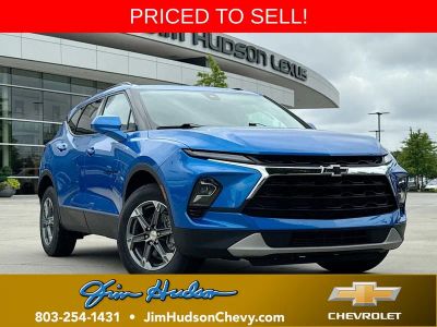 2024 Chevrolet Blazer LT BACKED BY HUDSON in Riptide Blue — front three-quarter view