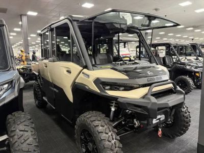 2026 Can-Am® Defender MAX Limited HD11 Desert Tan &amp; Carbon Black — front three-quarter view