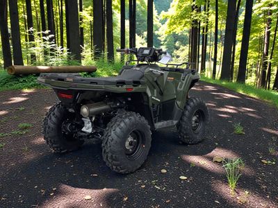 2026 Polaris Sportsman 450 H.O. A26SEA50B1 in Sage Green — front three-quarter view