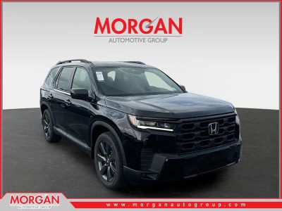 2026 Honda Pilot Sport in Crystal Black Pearl — front three-quarter view