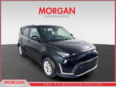 2023 Kia Soul LX in Black — front three-quarter view