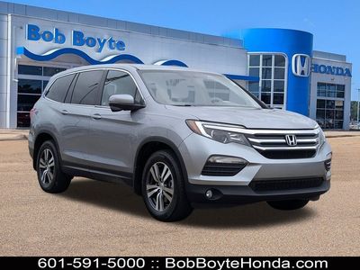 2018 Honda Pilot EX-L in Lunar Silver Metallic — front three-quarter view