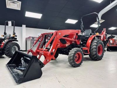 2024 TYM 2515H Hydrostatic Tractor with Loader, Backhoe and 24 HP — front three-quarter view