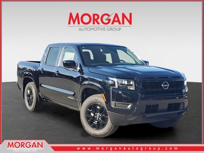 2026 Nissan Frontier SV in Black — front three-quarter view