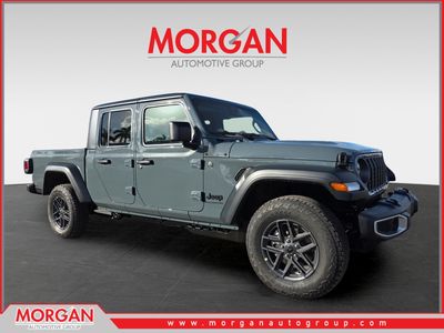 2026 Jeep Gladiator Sport S in Gray — front three-quarter view