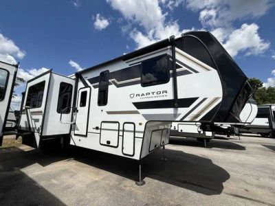2027 Keystone RAPTOR 368 — front three-quarter view