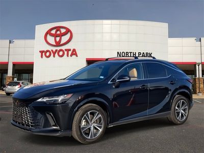 2025 LEXUS RX 350h in Black — front three-quarter view