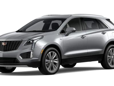2026 Cadillac XT5 Premium Luxury in Argent Silver Metallic — front three-quarter view