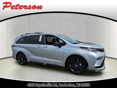 2025 Toyota Sienna XSE in Celestial Silver Metallic — front three-quarter view