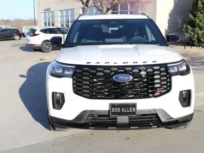 2026 Ford Explorer ST in White Metallic — front three-quarter view