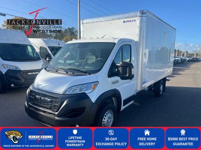 2026 RAM ProMaster Cutaway Tradesman in Bright White Clear-Coat Exterior Paint — front three-quarter view