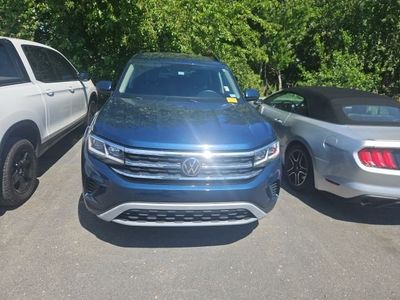 2023 Volkswagen Atlas 2.0T SE in Blue — front three-quarter view