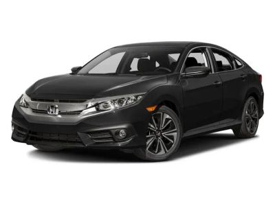 2016 Honda Civic Sedan EX-L in Silver — front three-quarter view