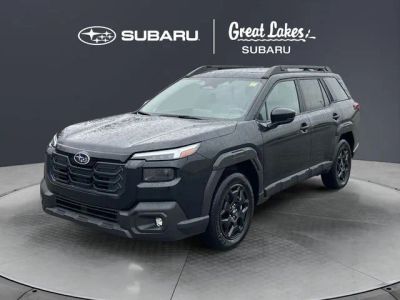 2026 Subaru OUTBACK Limited in Crystal Black Silica — front three-quarter view