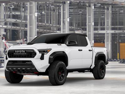 2026 Toyota Tacoma Tacoma TRD Pro in Ice Cap with Black roof — front three-quarter view