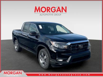 2026 Honda Ridgeline RTL in Crystal Black Pearl — front three-quarter view