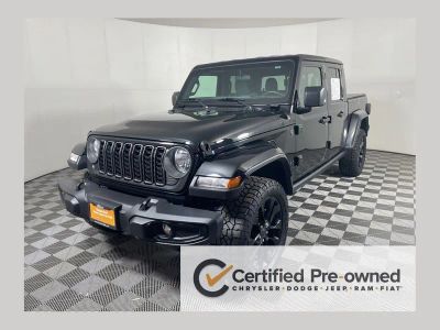 2024 Jeep Gladiator Nighthawk in Black Clearcoat — front three-quarter view