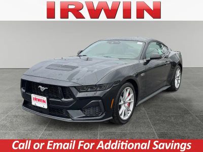2026 Ford Mustang GT Premium in Black — front three-quarter view