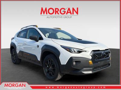 2026 Subaru Crosstrek Wilderness in Crystal White Pearl — front three-quarter view