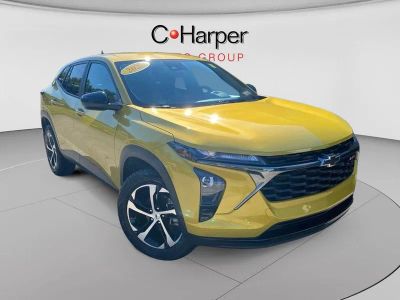 2025 Chevrolet Trax 1RS in Nitro Yellow Metallic — front three-quarter view
