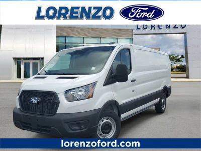 2026 Ford Transit Cargo Van LR in Oxford White — front three-quarter view