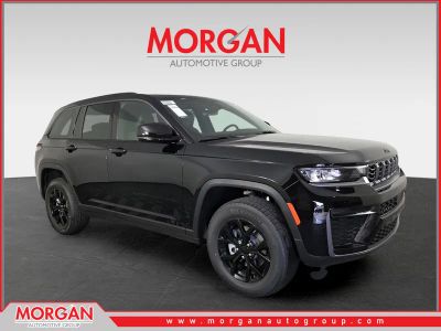 2026 Jeep Grand Cherokee Laredo in Black — front three-quarter view