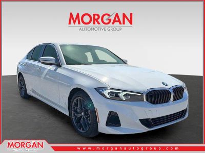 2025 BMW 3 Series 330i in White — front three-quarter view