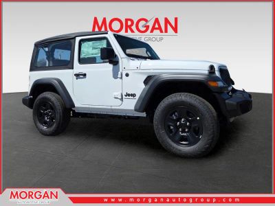 2026 Jeep Wrangler Sport in White/off-white — front three-quarter view
