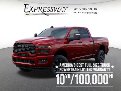 2026 RAM 2500 Big Horn 4x4 Crew Cab 6'4 Box in Molten Red Pearl-Coat Exterior Paint — front three-quarter view