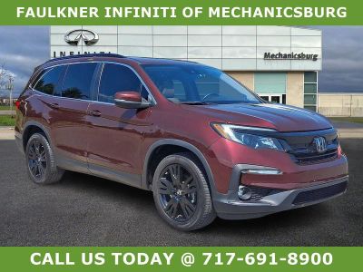 2022 Honda Pilot Special Edition AWD in Deep Scarlet Pearl — front three-quarter view